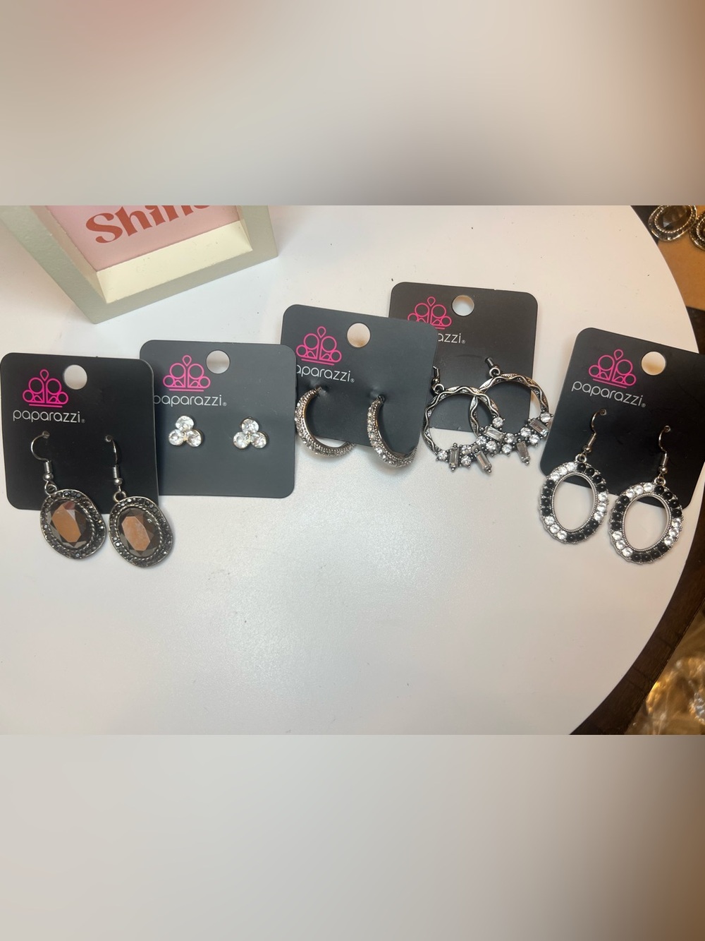 Lot of 5 Paparazzi Earrings - Mixed Styles Lot # 1000